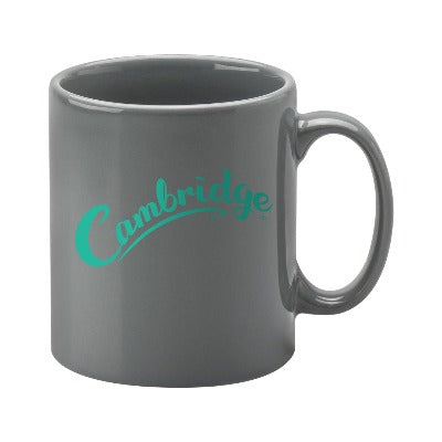 Branded Promotional CAMBRIDGE MUG in Grey Mug From Concept Incentives.