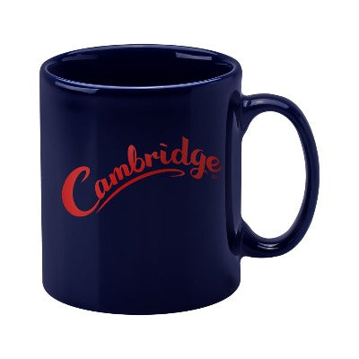 Branded Promotional CAMBRIDGE MUG in Midnight Blue Mug From Concept Incentives.
