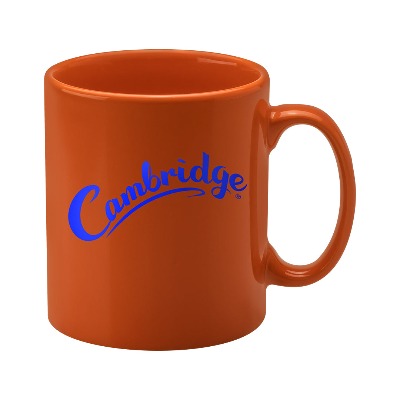 Branded Promotional CAMBRIDGE MUG in Orange Mug From Concept Incentives.