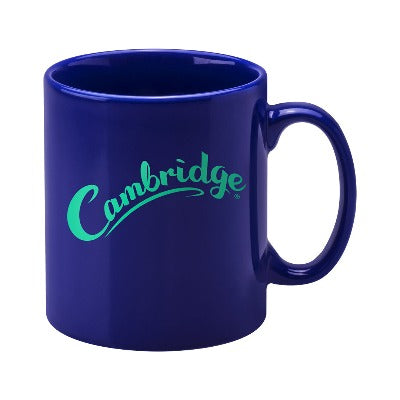 Branded Promotional CAMBRIDGE MUG in Reflex Blue Mug From Concept Incentives.