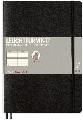 Branded Promotional LEUCHTTURM1917 SOFTCOVER COMPOSITION B5 NOTE BOOK in Black Jotter From Concept Incentives.