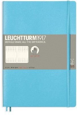 Branded Promotional LEUCHTTURM1917 SOFTCOVER COMPOSITION B5 NOTE BOOK in Light Blue Jotter From Concept Incentives.