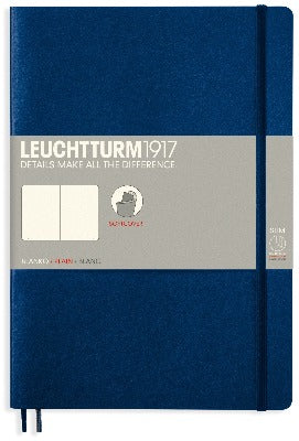 Branded Promotional LEUCHTTURM1917 SOFTCOVER COMPOSITION B5 NOTE BOOK in Navy Blue Jotter From Concept Incentives.