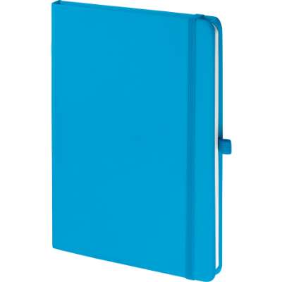 Branded Promotional MOOD SOFTFEEL NOTE BOOK in Cyan Notebook from Concept Incentives