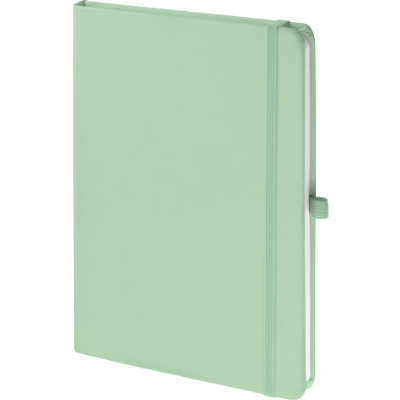 Branded Promotional MOOD SOFTFEEL NOTE BOOK in Pastel Green Notebook from Concept Incentives