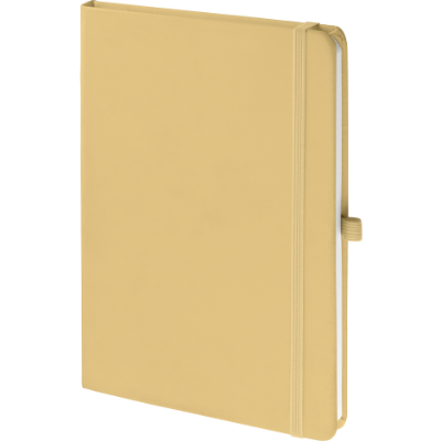 Branded Promotional MOOD SOFTFEEL NOTE BOOK in Pastel Yellow Notebook from Concept Incentives