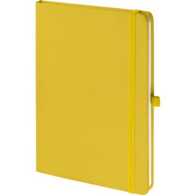 Branded Promotional MOOD SOFTFEEL NOTE BOOK in Yellow Notebook from Concept Incentives