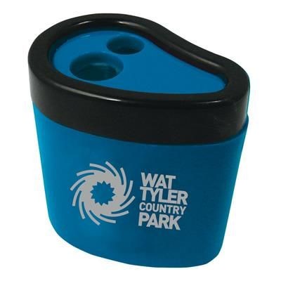Branded Promotional DOUBLE PENCIL SHARPENER Pencil Sharpener From Concept Incentives.