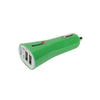 Branded Promotional DOUBLE USB CAR CHARGER in Green Charger From Concept Incentives.