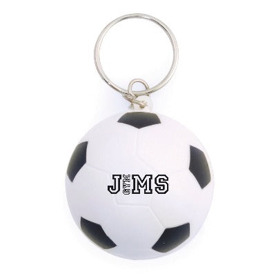 Branded Promotional STRESS TOY FOOTBALL KEYRING Keyring from Concept Incentives