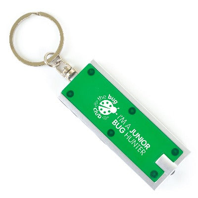 Branded Promotional DHAKA KEYRING TORCH LIGHT in Green from Concept Incentives
