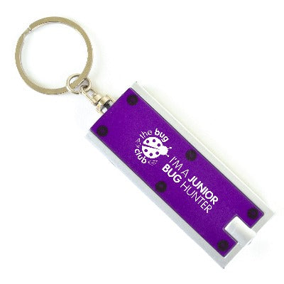 Branded Promotional DHAKA KEYRING TORCH LIGHT in Purple from Concept Incentives