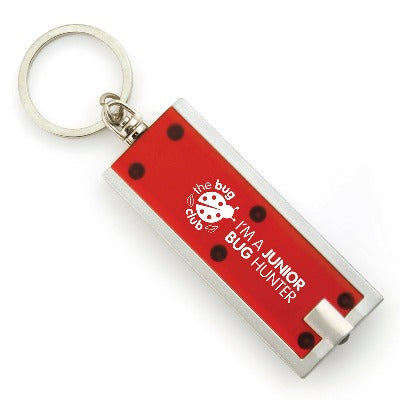 Branded Promotional DHAKA KEYRING TORCH LIGHT in Red from Concept Incentives