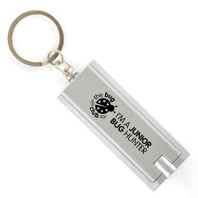 Branded Promotional DHAKA KEYRING TORCH LIGHT in Silver from Concept Incentives
