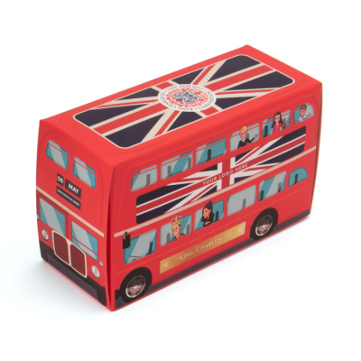 Branded Promotional CORONATION ECO BUS BOX of Tea and Shortbread Biscuits from Concept Incentives