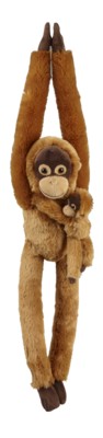 Branded Promotional HANGING ORANG-UTAN WITH BABY SOFT TOY Soft Toy From Concept Incentives.