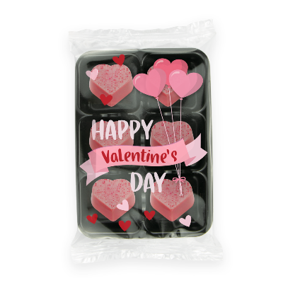 Branded Promotional RASBERRY HEART CHOCOLATE TRUFFLES from Concept Incentives