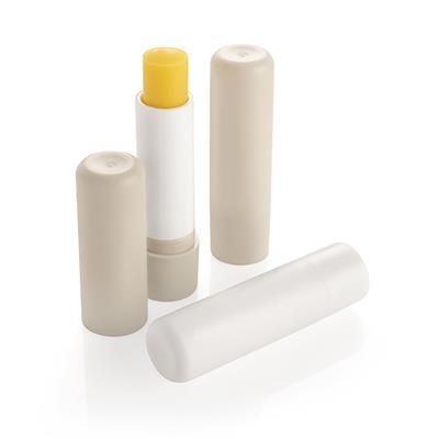 Branded Promotional SAND GREY RECYCLED PLASTIC LIP BALM STICK Lip Balm From Concept Incentives.