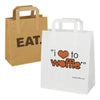 Branded Promotional SOS FLAT TAPE PAPER CARRIER BAG with External Handles Carrier Bag From Concept Incentives.