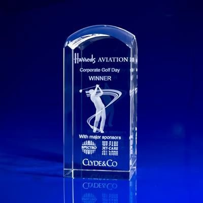 Branded Promotional GOLF TROPHY AWARD 3D LASER ENGRAVED Award From Concept Incentives.