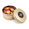 Branded Promotional GOLD XMAS TREAT TIN with Mini Shortbread Biscuits from Concept Incentives