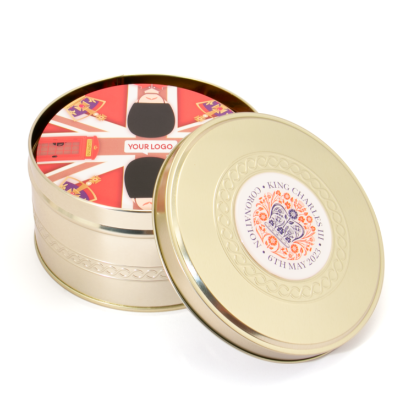 Branded Promotional CORONATION SHORTBREAD TREAT TIN Biscuits from Concept Incentives