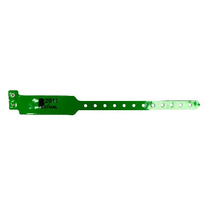 Branded Promotional PVC EVENT WRISTBANDS in Green Wrist Bands from Concept Incentives