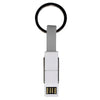 Branded Promotional 4-IN-1 KEYRING CHARGER CABLE in Grey Cable From Concept Incentives.
