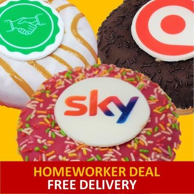 Branded Promotional HOMEWORKER OFFER - 4PK LUXURY DOUGHNUTS Cake From Concept Incentives.