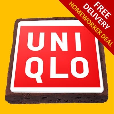 Branded Promotional 4 PORTION LETTERBOX BROWNIE Cake From Concept Incentives.