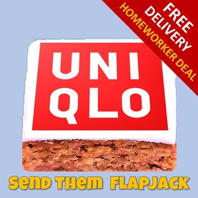 Branded Promotional LETTERBOX FLAPJACK with Edible Logo & Free Delivery Cake From Concept Incentives.