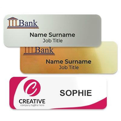 Branded Promotional IMPRESS PRO PERMANENT NAME BADGE 75 X 25MM Badge From Concept Incentives.