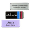 Branded Promotional PREMIUM IMPRESS NAME BADGE 65 X 25MM Badge From Concept Incentives.