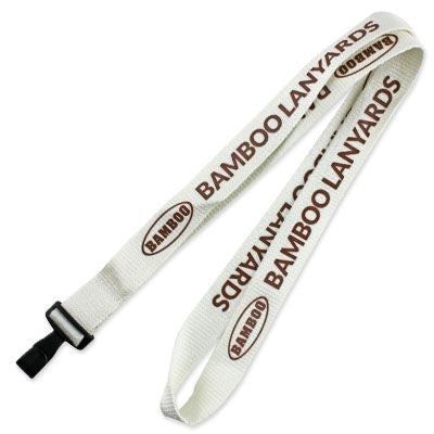 Branded Promotional CUSTOM 15MM BAMBOO LANYARD - ONE COLOUR PRINT Lanyard From Concept Incentives.