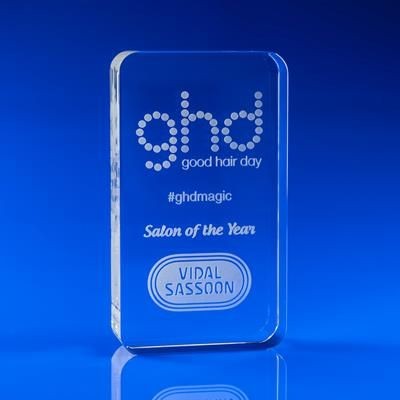 Branded Promotional LIMELIGHT TROPHY AWARD in Crystal Crystal Sizes: 190 x 110 x 30 Mm Award From Concept Incentives.