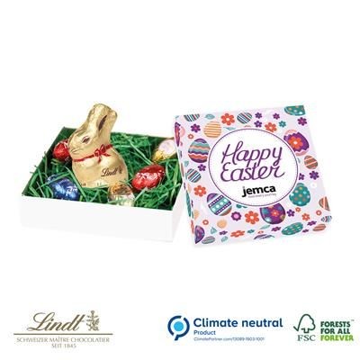 Branded Promotional LINDT NEST BOX with Bunny Rabbit & Mini Eggs Chocolate From Concept Incentives.