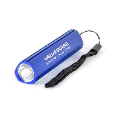 Branded Promotional COLSHAW METAL TORCH in Blue Torch From Concept Incentives.