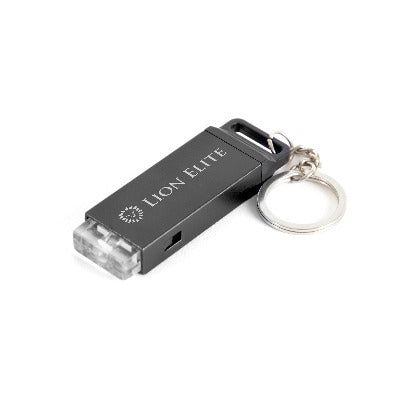 Branded Promotional HAXBY TORCH KEYRING in Black Torch from Concept Incentives