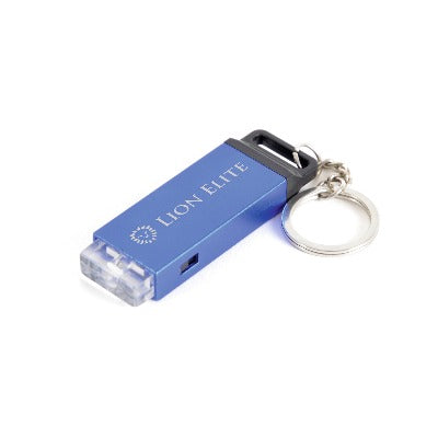 Branded Promotional HAXBY TORCH KEYRING in Blue Torch from Concept Incentives