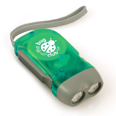 Branded Promotional BEECH WOOD KINETIC DYNAMO TORCH in Green from Concept Incentives