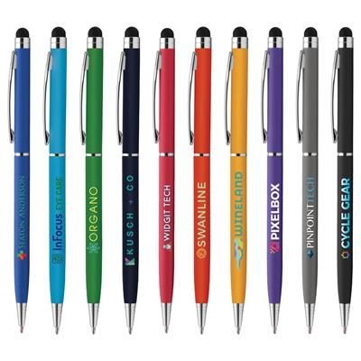 Branded Promotional MINNELLI SOFT-TOUCH STYLUS PEN with Inkjet Print Pen From Concept Incentives.