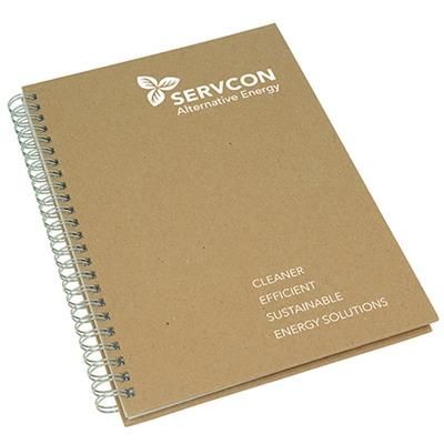 Branded Promotional ENVIRO-SMART NATURAL WIRO BOUND NOTE PAD A4 Notepad from Concept Incentives