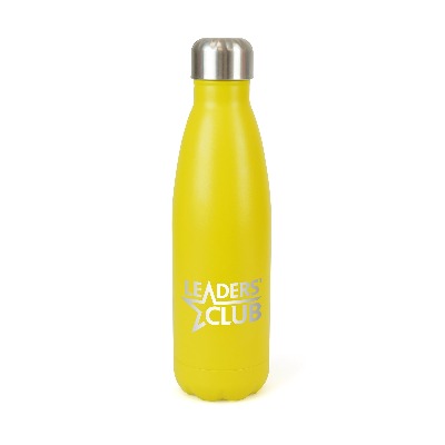 Branded Promotional ASHFORD POP STAINLESS STEEL DRINKS BOTTLE in Yellow Drinks Bottle from Concept Incentives