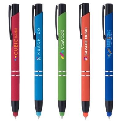 Branded Promotional CROSBY BLACK SOFT-TOUCH STYLUS PEN Pen From Concept Incentives.