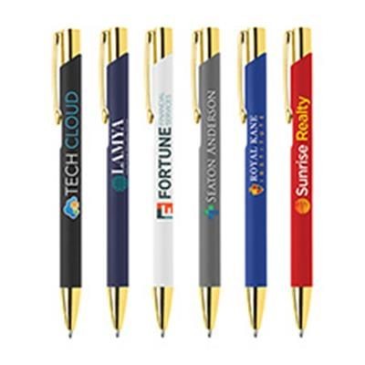 Branded Promotional CROSBY GOLD SOFT-TOUCH PEN Pen From Concept Incentives.