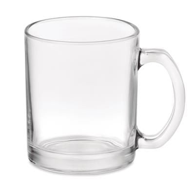 Branded Promotional GLOSS GLASS MUG OF 300 ML CAPACITY with Special Coating for Sublimation Mug From Concept Incentives.