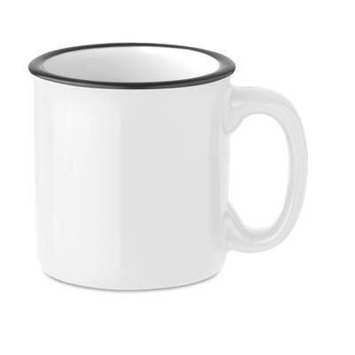 Branded Promotional CERAMIC POTTERY VINTAGE STYLE MUG 240 ML CAPACITY Mug From Concept Incentives.