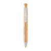 Branded Promotional PUSH BUTTON BALL PEN with Bamboo Barrel & Wheat Straw 50% & Abs 50% Fittings Pen From Concept Incentives.