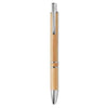 Branded Promotional PUSH BUTTON PEN in Aluminium Metal Fittings with Bamboo Barrel Pen From Concept Incentives.