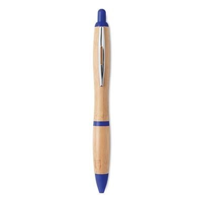 Branded Promotional PUSH BUTTON BALL PEN with Bamboo Barrel & Abs Fittings Pen From Concept Incentives.